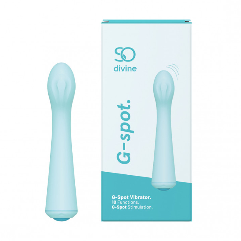 Вагінальний вібратор So Divine Self Pleasure Rechargeable G-Spot Vibrator блакитний, 18 см, 1 шт